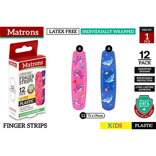 12Pce Kids Plastic Wound Strips Ocean